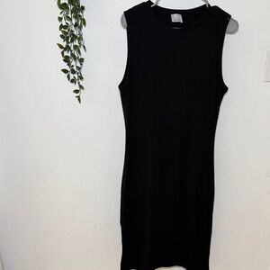 Elloh ribbed Elegant Black Sleeveless Dress size L